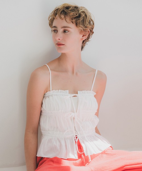 coca（コカ） キャミソール 3連リボンキャミソール : ZOZOTOWN Yahoo