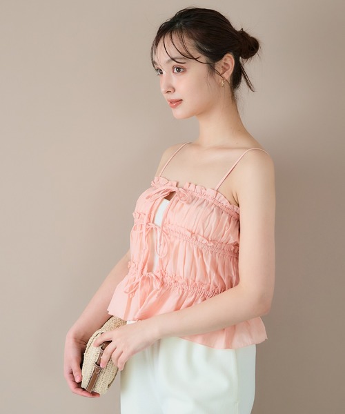 coca（コカ） キャミソール 3連リボンキャミソール : ZOZOTOWN Yahoo