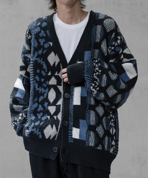 「Naive magic」 ニットカーディガン MEDIUM グレー メンズ_画像6