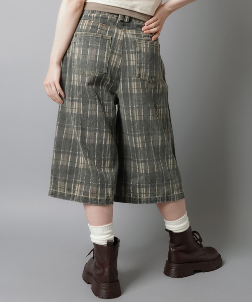 【23区】レディースチェック柄ハーフパンツ SPINNS パンツ チェック柄ハーフパンツ レディース : ZOZOTOWN