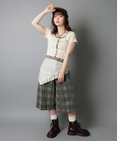 fig London アリスチェック ハーフパンツ fig London（フィグロンドン）の「△Alice check short PT
