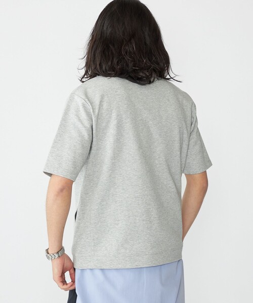 tシャツ 「WEB限定」SHIPS: テレワーク ビズ ワンポイントロゴ ポンチ Tシャツ メンズの画像