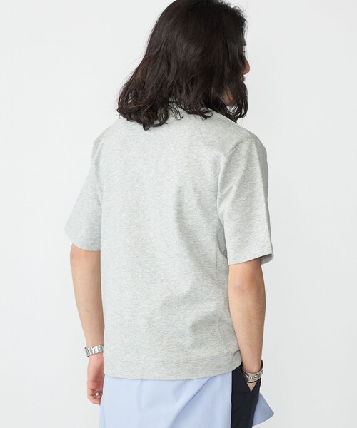 tシャツ 「WEB限定」SHIPS: テレワーク ビズ ワンポイントロゴ ポンチ Tシャツ メンズの画像
