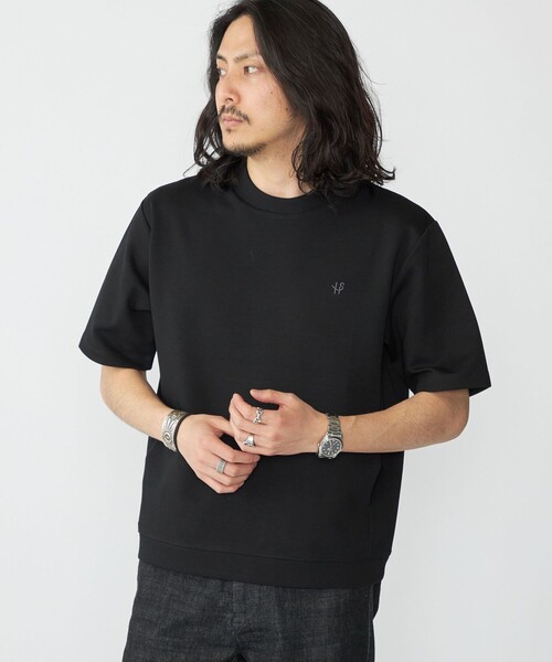 tシャツ 「WEB限定」SHIPS: テレワーク ビズ ワンポイントロゴ ポンチ Tシャツ メンズの画像