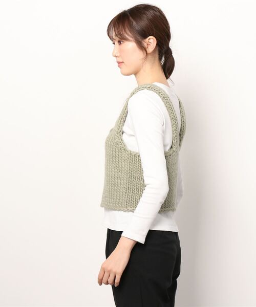 「6」 キャミソールニット FREE オフホワイト レディース_画像2