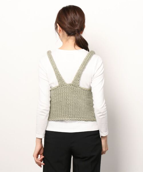 「6」 キャミソールニット FREE オフホワイト レディース_画像3