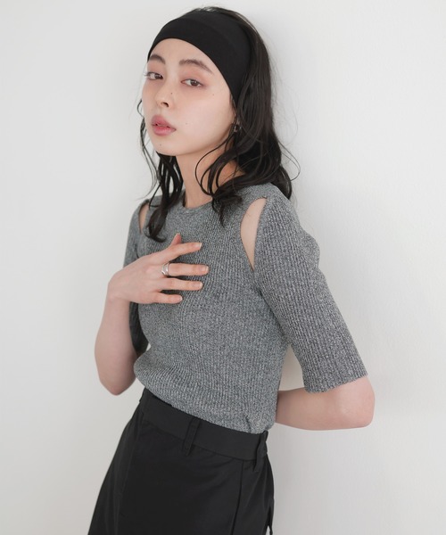 ニット セーター SHOULDER OPEN LOOSE KT / ショルダーオープンルーズニット レディース LIAN ニット セーター ショルダーオープンニット レディース