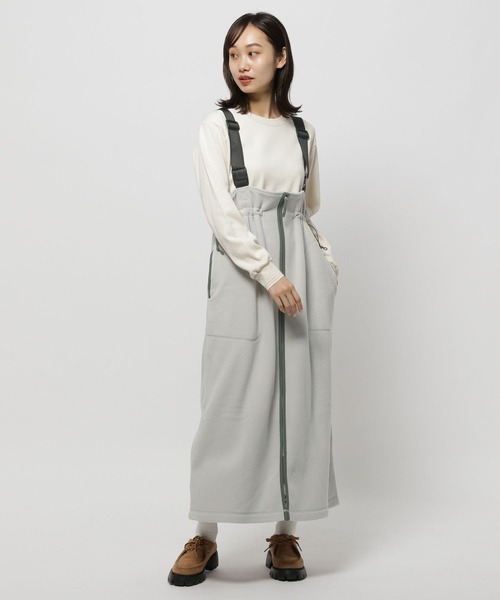 niko and…（ニコアンド） サロペットスカート FREE チャコール