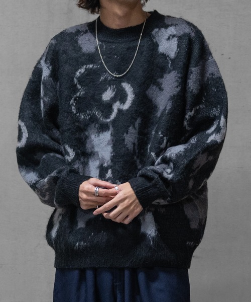 「Naive magic」 長袖ニット MEDIUM ブラック メンズ_画像6