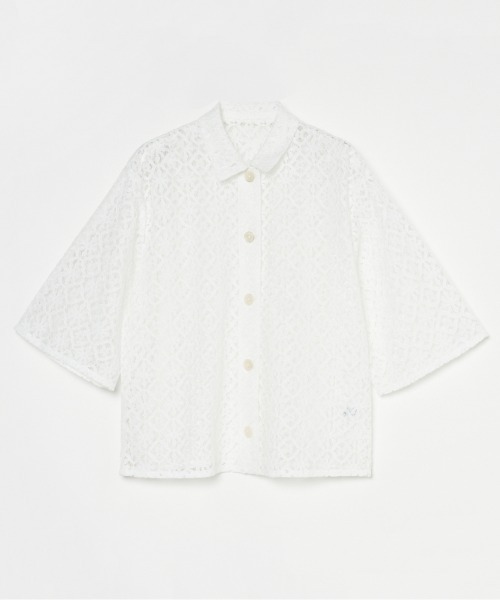 HELIOPOLE（エリオポール） ブラウス シャツ LACE CUBAN SHIRT
