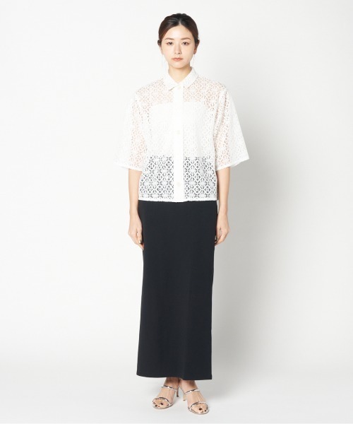 HELIOPOLE（エリオポール） ブラウス シャツ LACE CUBAN SHIRT