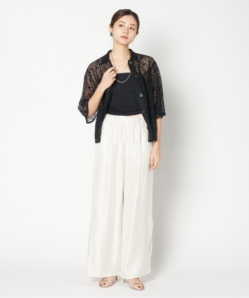 HELIOPOLE（エリオポール） ブラウス シャツ LACE CUBAN SHIRT