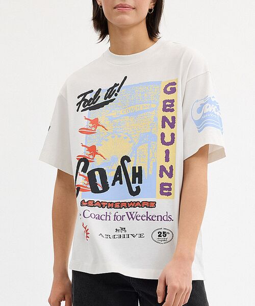 tシャツ リラックスド グラフィック サーフ Tシャツ レディース メンズ