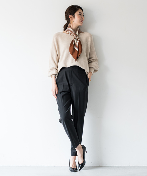 「LOUNGEDRESS」 ドルマンスリーブニット FREE オレンジ レディース_画像4