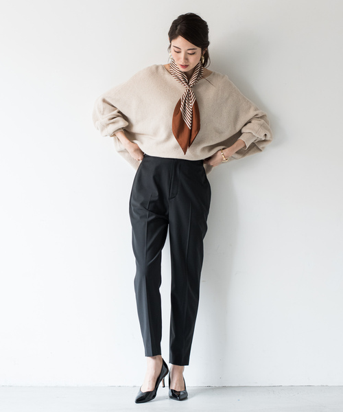 「LOUNGEDRESS」 ドルマンスリーブニット FREE オレンジ レディース_画像9