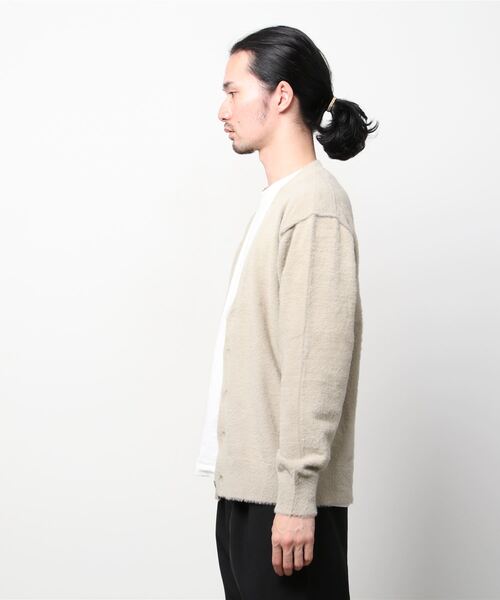 「three dots」 ニットカーディガン SMALL ベージュ メンズ_画像4