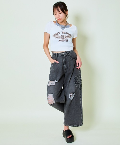 tシャツ レイヤード風テレコ / 1215260802 レディース tシャツ レイヤードテレコ半袖トップス レディース : ZOZOTOWN