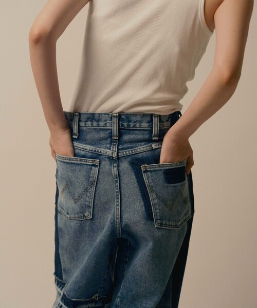 [Wrangler] обработка Denim брюки X-SMALL черный женский 