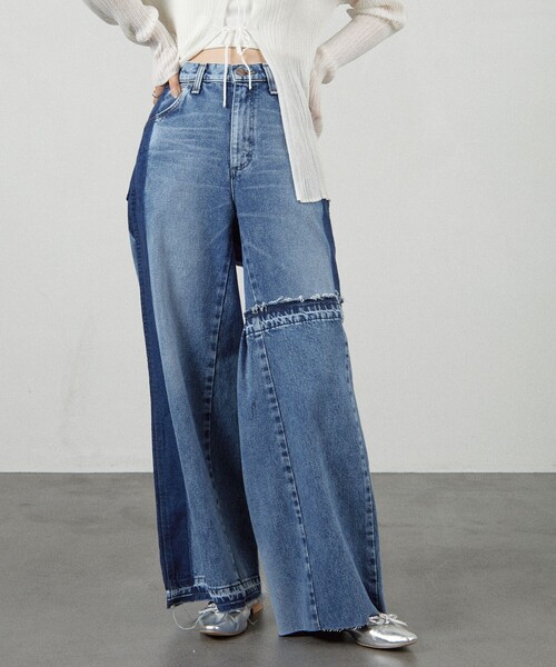 [Wrangler] обработка Denim брюки X-SMALL черный женский 