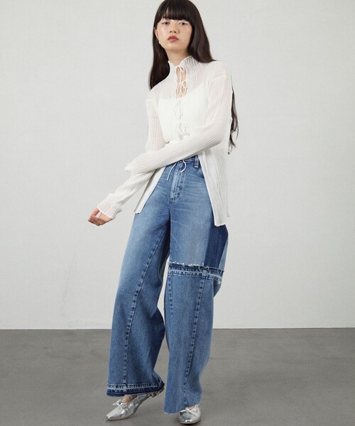 [Wrangler] обработка Denim брюки X-SMALL черный женский 