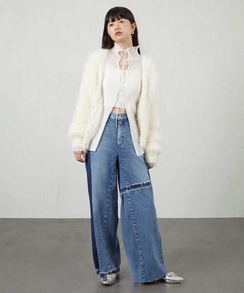 [Wrangler] обработка Denim брюки X-SMALL черный женский 