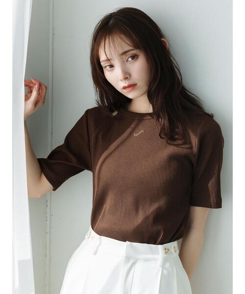 tシャツ カットアウトカットソー レディース