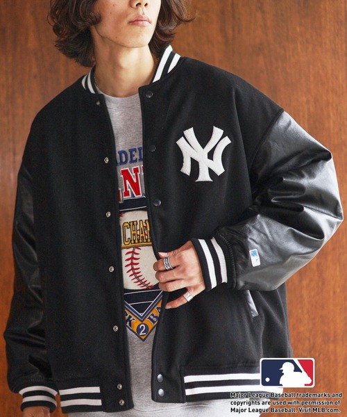 MLB スタジャン LARGE ブルー メンズ : ZOZOTOWN Yahoo!店 - 通販