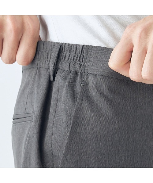 【サイズ7 裾上げ済み】sus-sous セレモニーパンツ　側章　グレー SUIT SELECT セレモニースーツ スラックス 「WEB限定」「すぐ着られる