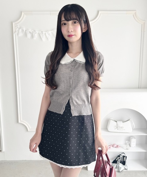 Loueme スカート ポルカドットレースミニスカート : ZOZOTOWN Yahoo!店