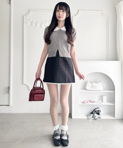 Loueme スカート ポルカドットレースミニスカート : ZOZOTOWN Yahoo!店