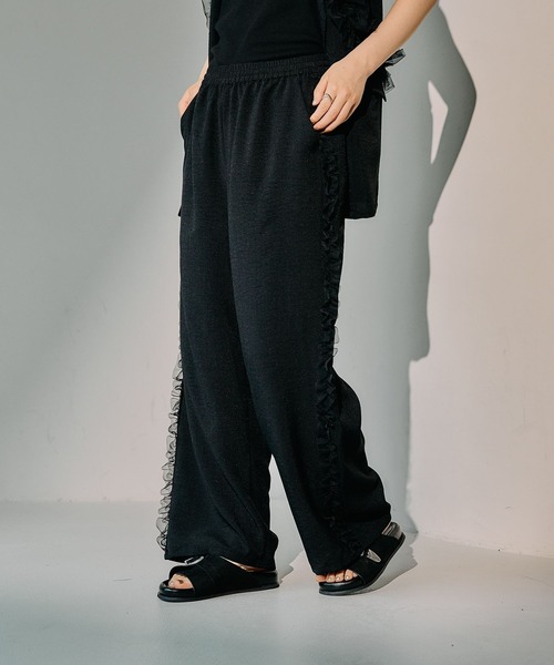 rurumu:シャーリングフリルパンツ rurumu:（ルルムウ）の「rurumu:/ルルムウ/Liberty frill Pants