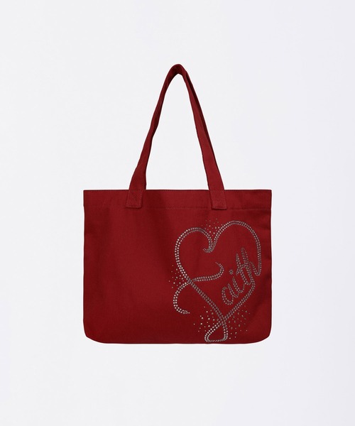 SCULPTOR トートバッグ Faith Rhinestone Eco Bag レディース