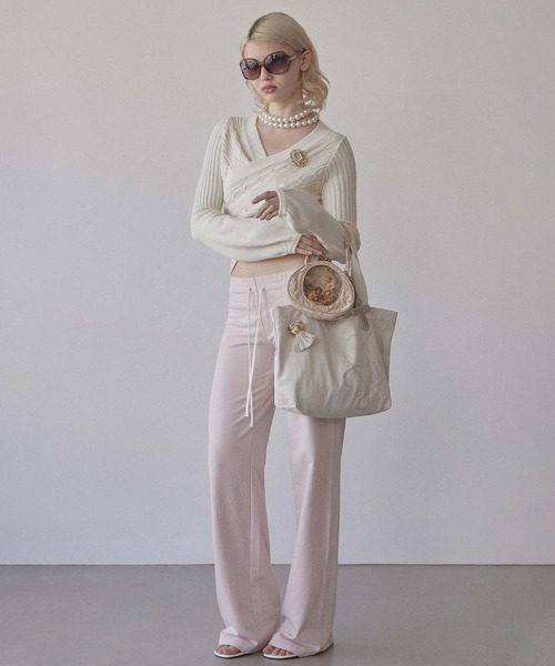 【SCULPTOR】♡フェイスラインストーン エコバッグ ♡ SCULPTOR トートバッグ Faith Rhinestone Eco Bag レディース