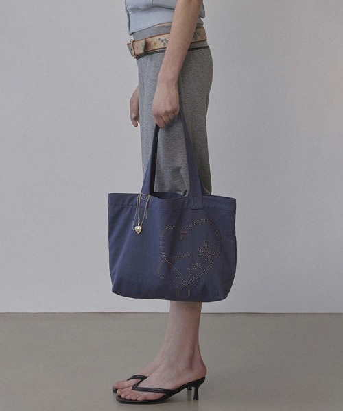 SCULPTOR トートバッグ Faith Rhinestone Eco Bag レディース