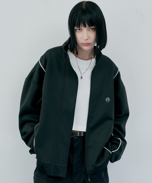 AIVER 「AIVER」 ジャージブルゾン LARGE ブラック メンズ AIVER 「AIVER」 ジャージブルゾン LARGE ブラック メンズ