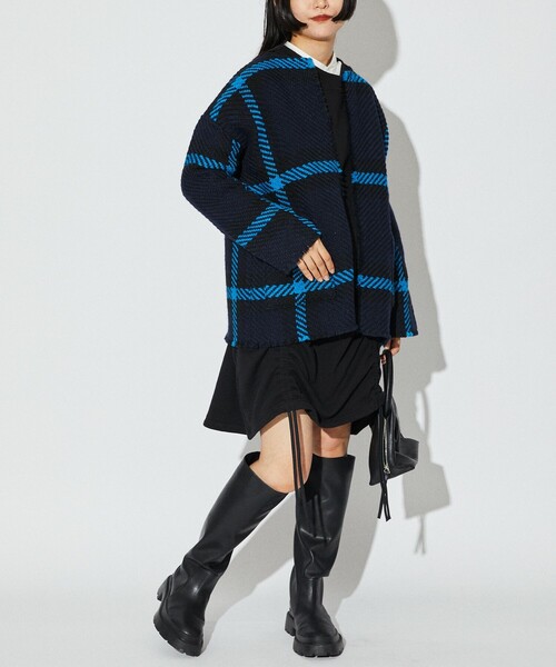 「John branigan」 ノーカラージャケット フリ- オレンジ レディース_画像6