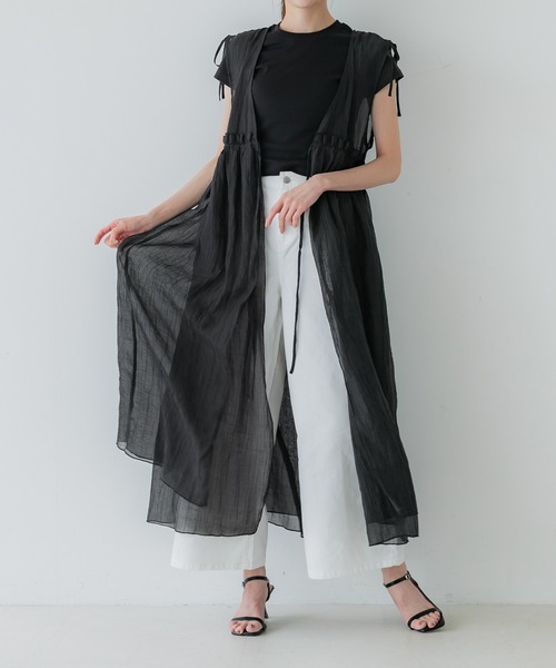 ココナツ❣️ロング ジレ&amp; ワンピース Denim Collection】ボレロセットサイドカットロングワンピ | one after
