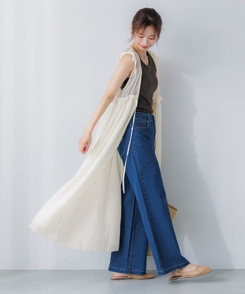 coca（コカ） ワンピース シアーギャザーロングジレ : ZOZOTOWN Yahoo