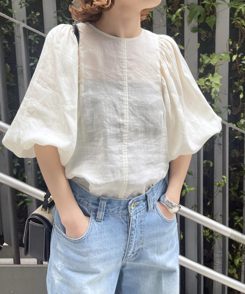 「Spick & Span」 7分袖ブラウス FREE アイボリー レディース