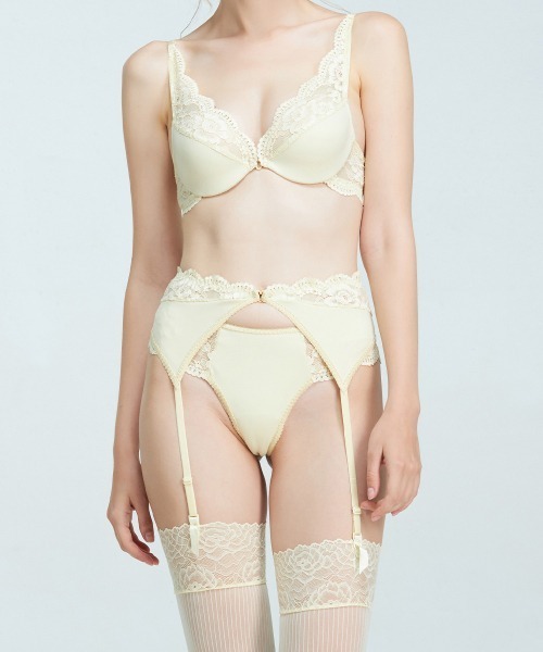 アンブラ ブラ&amp;ショーツ アンブラ Mystic ベロア×レース バックデザインショーツ ANNEBRA