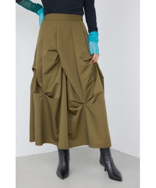 PLUS（AZUL BY MOUSSY） スカート 「PLUS」ランダムタックフレア