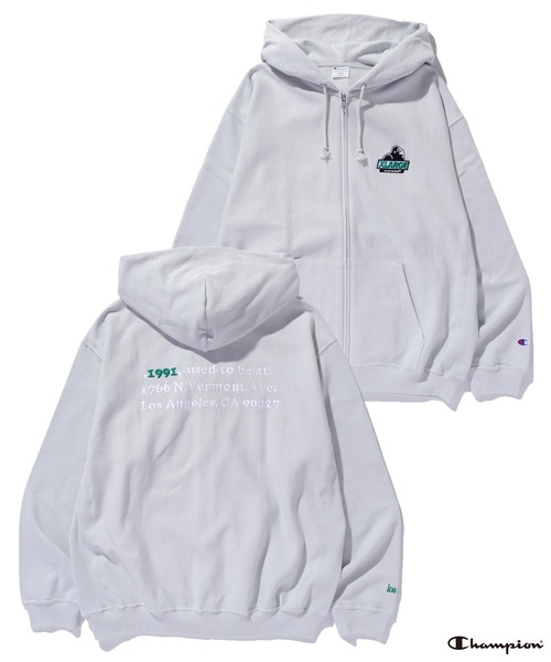 Champion グレー パーカー X-LARGE Champion 「Champion」 「XLARGE」ジップアップパーカー