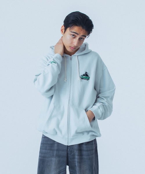 Champion グレー パーカー X-LARGE Champion 「Champion」 「XLARGE」ジップアップパーカー