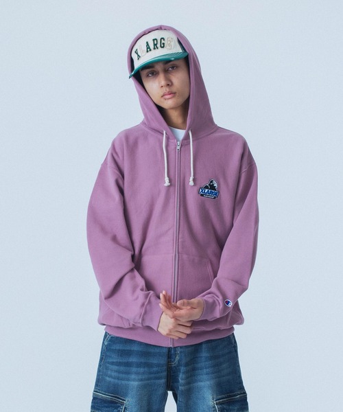 Champion グレー パーカー X-LARGE Champion パーカー XLARGE×Champion REVERSE WEAVE ZIP HOODED