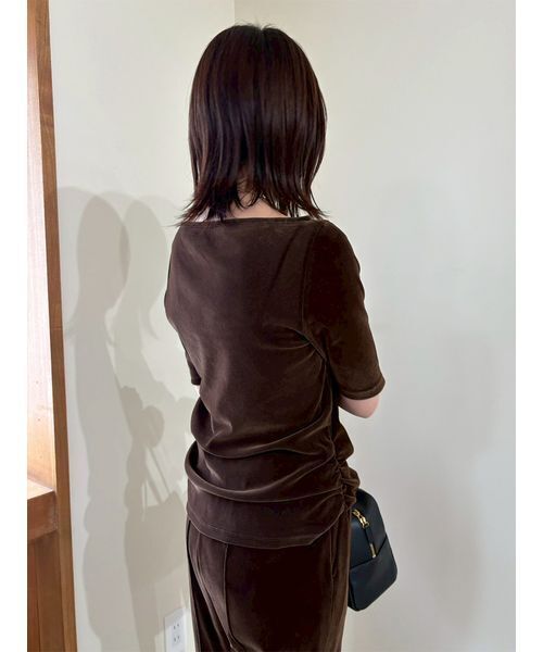 Mila Owen tシャツ 「セットアップ対応」ベロアSET UP2wayボート