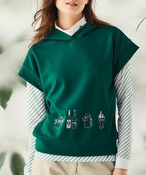 PICONE CLUB ピッコーネクラブ　半袖パーカー Picone CLUB（ピッコーネクラブ） パーカー UV冷感ダンボール半袖プル