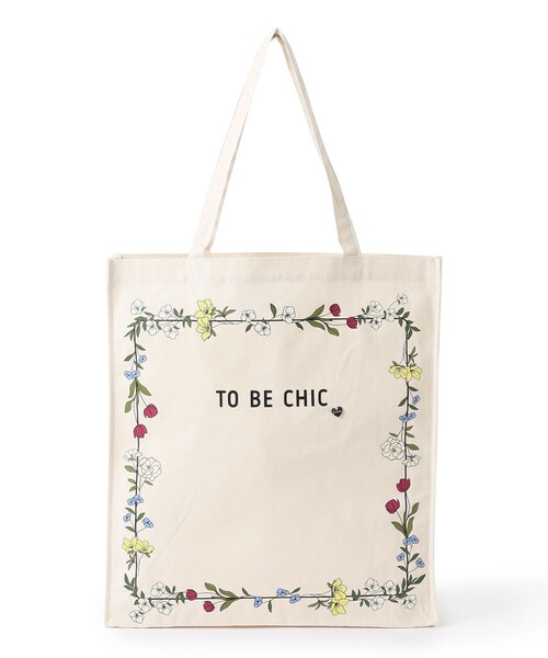TO BE CHIC（トゥー ビー シック） トートバッグ フラワーフレーム