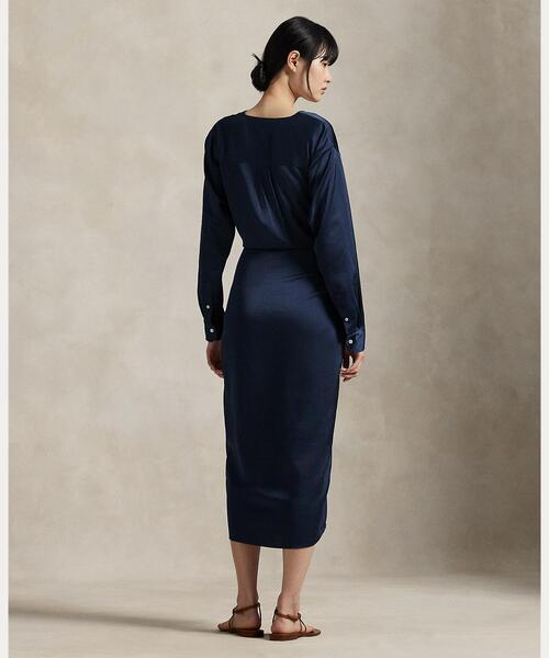 POLO RALPH LAUREN（ポロ・ラルフローレン） シャツワンピース サテン