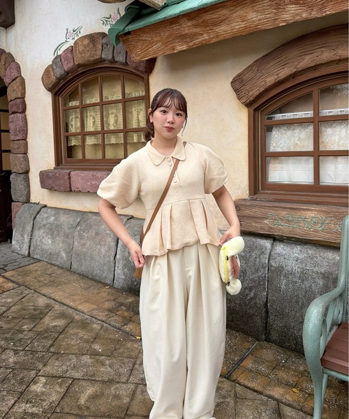 OLUN スラックス パンツ wide cocoon slacks pants/ワイドコクーン