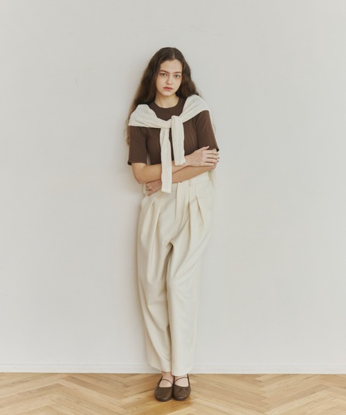 OLUN ワイドパンツ スラックス パンツ wide cocoon slacks pants